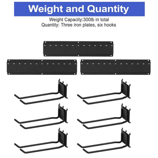 NEX™ 16.5" Black -Hook Garage Tool Wall Rack